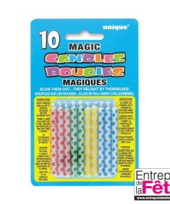 10 BOUGIES ANNIVERSAIRES magique