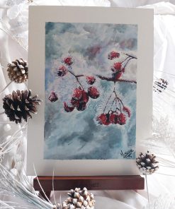 L&rsquo;églantine gelée – ACRYLIQUE ORIGINALE